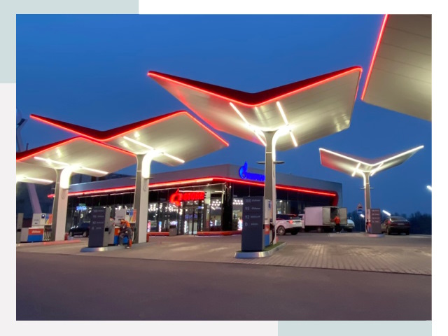 Навесы для АЗС в Карпинске