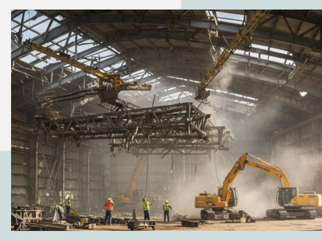 Демонтаж ангаров в Карпинске от 616 руб. за м²